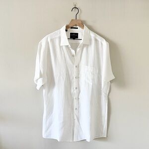 Rodd & Gunn 100% Linen Sports Fit Button Down Shirt in White Size 2XL